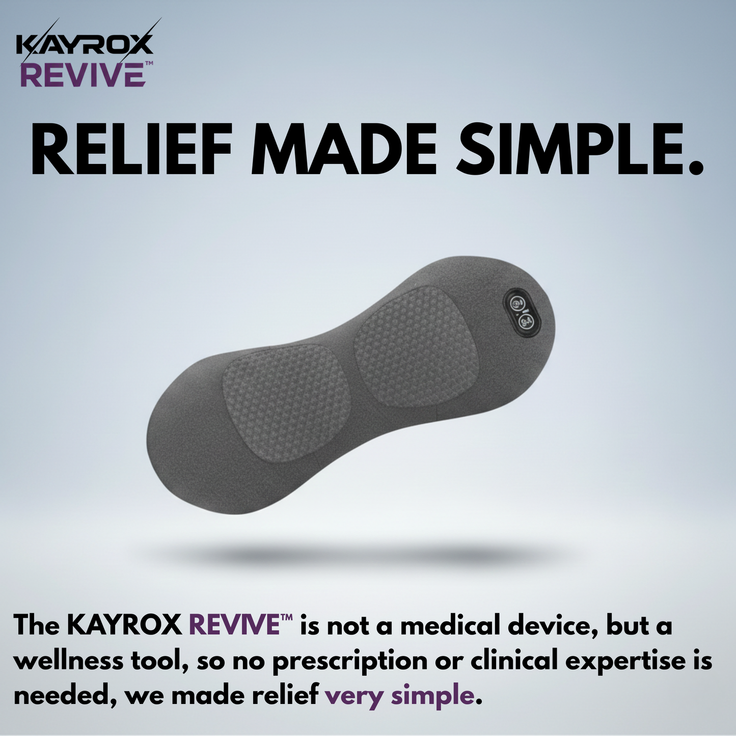 REVIVE™ Tri-active Back Massager for Back Relief and Comfort