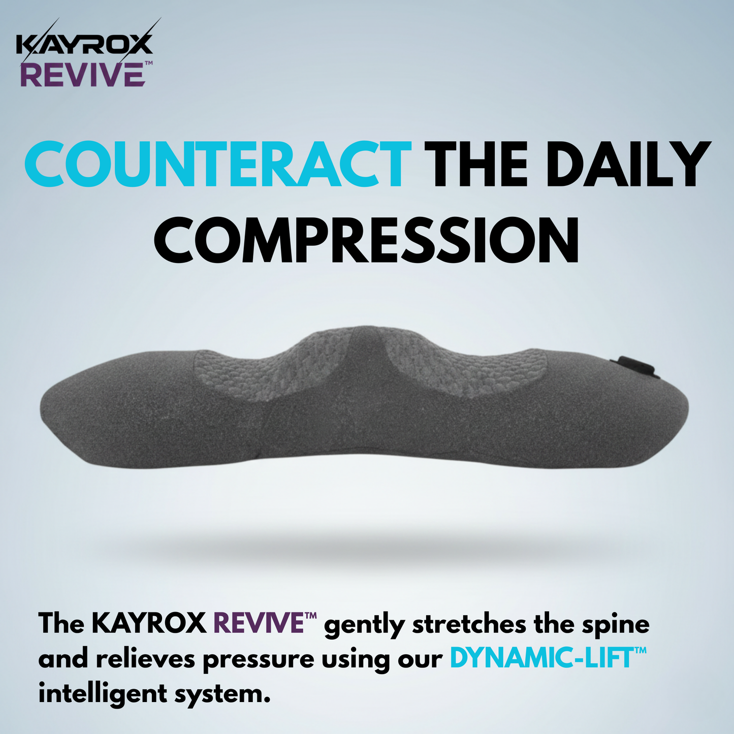 REVIVE™ Tri-active Back Massager for Back Relief and Comfort